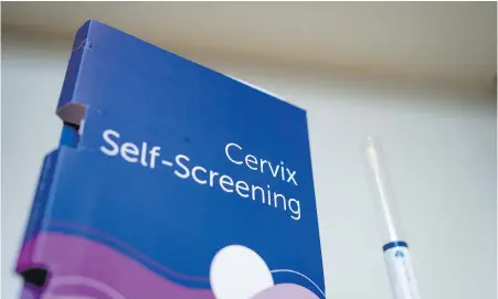  ?? ETHAN CAIRNS, THE CANADIAN PRESS ?? A cervix self-screening kit is a part of the first self-screening cervical cancer plan in Canada.