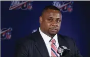  ?? BRYNN ANDERSON — THE ASSOCIATED PRESS FILE ?? Troy Vincent, NFL executive vice president, speaks to the media in May of 2019. The NFL is planning to play a full season, though it’s uncertain what that will look like.