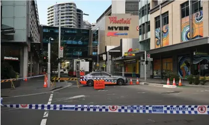  ?? Photograph: Dean Lewins/EPA ?? Six people were killed after Queensland man Joel Cauchi went on a stabbing spree at Bondi Westfield shopping centre on Saturday. The attack ended when police shot Cauchi dead about 4pm.