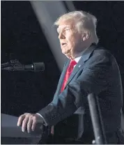  ?? ?? Former President Donald Trump speaks at a rally in September in Perry, Georgia.