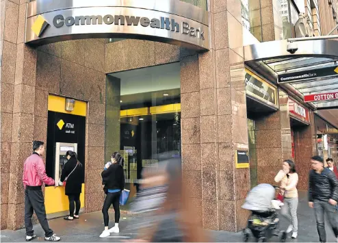  ??  ?? Australia’s Commonweal­th Bank faces charges of money laundering during a probe of the financial services sector by a judicial inquiry.