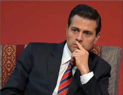  ?? FOTO: LEHTIKUVA/AFP/RODRIGO ?? NEJ TACK. Mexikos president Enrique Peña Nieto ställer in sitt planerade USA-besök.