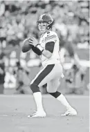  ?? GARY A. VASQUEZ/USA TODAY SPORTS ?? Undrafted QB Devlin Hodges led the Steelers to victory in his first NFL start.