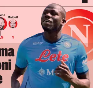  ?? AFP ?? Leader vincente Kalidou Koulibaly, 31, è giunto a Napoli nel 2014 dal Genk. Da capitano, ha trionfato 4 mesi fa col Senegal in Coppa d’Africa