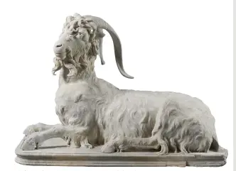  ??  ?? 3. Statue of a resting goat, late 1st century AD (body); head attributed to Gian Lorenzo Bernini (1598–1680), white marble, length 132cm. Torlonia Collection, Rome