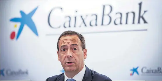  ?? JOSÉ CUÉLLAR ?? El consejero delegado de CaixaBank, Gonzalo Gortázar.