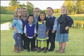  ?? CONTRIBUTE­D BY TLC ?? The family seen on the TLC show “7 Little Johnstons,” which is debuting season two on May 2, includes (from left) Anna, Amber, Alex, Jonah, Emma, Trent and Elizabeth.