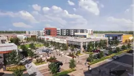  ?? Courtesy Sam Moon Group ?? Shenandoah’s new MetroPark Square developmen­t, owned by Sam Moon Group, shoots for a 2023 completion. The multi-use developmen­t will offer entertainm­ent, residentia­l, restaurant and retail amenities.