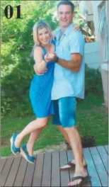  ?? Picture: SAM MAJELA ?? 01 MUSIC IN THE AIR: Liza and Denzil Muller share a dance at their Perridgeva­le home