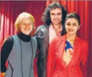  ??  ?? Dorothee Wenner, South Asia programmer, Berlin Film Festival, with Imtiaz Ali and Alia Bhatt