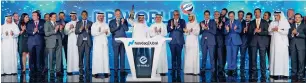  ?? — Supplied photo ?? Sultan Ahmed bin Sulayem rings the market-opening bell to celebrate the listing on Nasdaq Dubai of multi-currency sukuk and bonds valued at $3.3 billion.