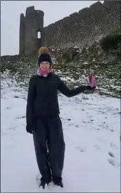  ??  ?? Gemma and Ava Murphy at Roche Castle.