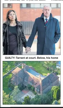  ??  ?? GUILTY: Tarrant at court. Below, his home