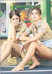  ?? A24 ?? ANGELA (Maia Mitchell), left, and Jessie (Camila Morrone) are a couple of Lone Star girls gone wild.