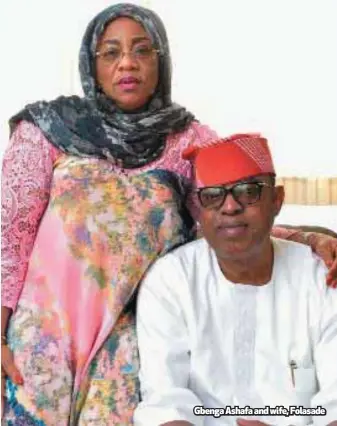  ??  ?? Gbenga Ashafa and wife, Folasade