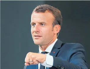  ?? LUDOVIC MARIN/AFP/GETTY IMAGES ?? “It’s good news that members of parliament are working hard,” said a spokespers­on for President Emmanuel Macron. “It means they are hard at work on the transforma­tion of the country.”