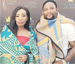  ?? /PICTURE SUPPLIED ?? Sophie Ndaba and her husband, businessma­n Max Lichaba. The actress has taken to social media to defend her dramatic weight loss.