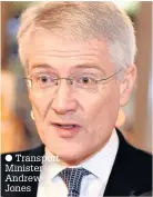  ??  ?? Transport Minister Andrew Jones