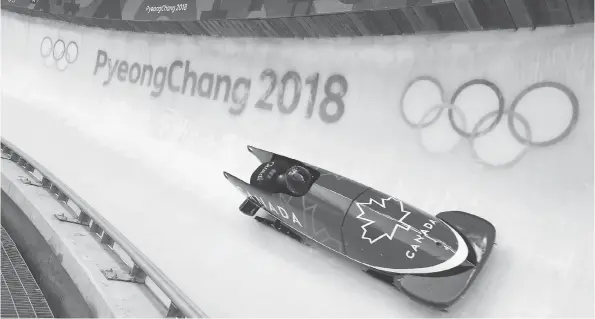  ?? JEAN LEVAC ?? If Canada reaches the podium in two-man bobsled in these Winter Games, it will be the first time since Pierre Lueders and Lascelles Brown won silver in 2006.