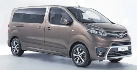  ?? FOTO: TOYOTA ?? Mit dem Toyota Proace Verso haben die Japaner seit vielen Jahren endlich wieder einen Großraum-Van im Angebot. Er muss sich gegen den Primus in dieser Klasse, den VW Multivan, durchsetze­n.