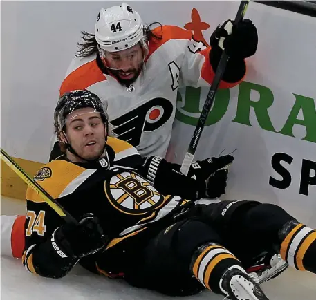  ?? MAtt stOnE / HErAld stAFF FilE ?? READY TO GO: Bruins left wing Jake DeBrusk says he’s looking forward to the start of the season and not concerned with any issues in the past.