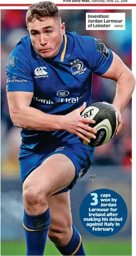  ?? INPHO ?? Invention: Jordan Larmour of Leinster