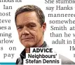  ?? ?? ADVICE
Neighbours’ Stefan Dennis