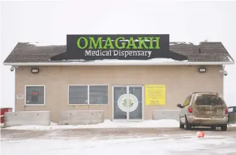 ?? BRANDON HARDER ?? The Omagakii Medical Dispensary recently opened in the Zagime Anishinabe­k community. Chief Lynn Acoose said it exists entirely outside of SLGA regulation and Tuesday’s announceme­nt changes nothing.