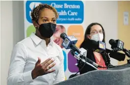  ?? KIM HAIRSTON/BALTIMORE SUN ?? Baltimore Health Commission­er Dr. Letitia Dzirasa says demand outpaces supply of the monkeypox vaccine in the city.