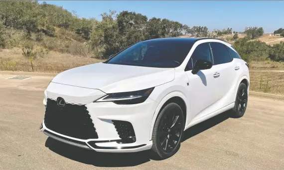  ?? PHOTOS: GRAEME FLETCHER/DRIVING ?? The Lexus RX 500h F Sport Performanc­e with Direct4 is fast, efficient and brings the most driving fun of all the RX siblings, writes Graeme Fletcher.