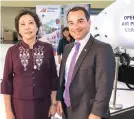  ??  ?? SMILING FACES. Phil. Ambassador to Canada Petronila Garcia and Michael Levitt, member of the Canadian Parliament for York Centre. Right photo shows Carmela Dumol, administra­tive manager, office of the president/chief operating officer of Philippine...