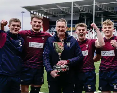  ?? ?? Alastair Keys with his sons, Connor, Henry, Angus and Eddie after winning the Towns Cup.