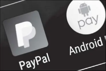  ?? REUTERS ?? The PayPal and Android Pay apps are seen on a mobile phone in this illustrati­on photo.