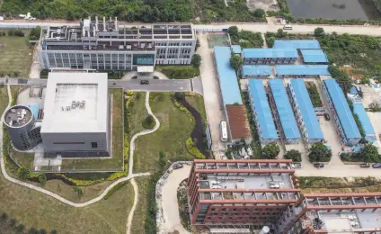  ?? Hector Retamal / AFP ?? The campus of the Wuhan Institute of Virology. Some have accused the lab of being the source of COVID19.