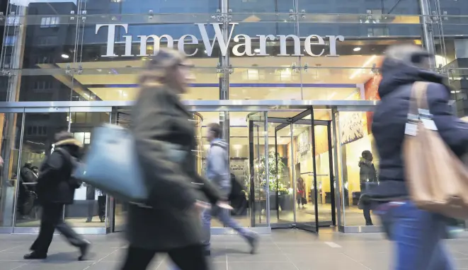  ??  ?? A view of the Time Warner offices in New York.