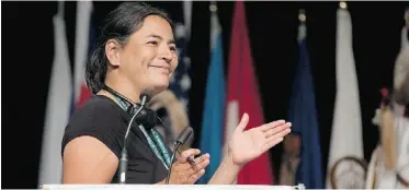  ?? Michelle Siu, The Canadian Press ?? Michelle Audette was one of four female candidates in the recent AFN national leadership race.