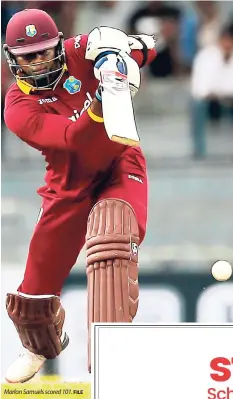  ?? FILE ?? Marlon Samuels scored 101.