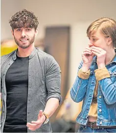  ?? ?? Actors Keith Jack and Anna Fordham in rehearsal for the production of Sunshine on Leith at Pitlochry.