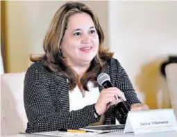  ?? FOTO: EL HERALDO ?? Julissa Villanueva, viceminist­ra de la Secretaría de Seguridad, estuvo en su momento al frente de la Junta Intervento­ra del INP.