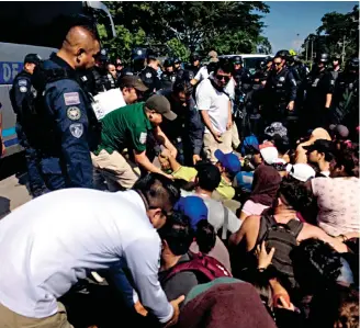  ??  ?? En Chiapas aseguraron a más de 100 migrantes/especial