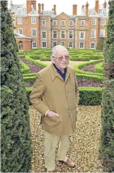  ??  ?? Lord Langford at Bodrhyddan Hall, and Ian Skidmore’s book about his escape from the Japanese