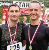  ?? FOTO: JENS LOHSE ?? Hendrik Hopfer (rechts) und der Geraer Jens Thieme landen auf den Rängen eins und zwei.