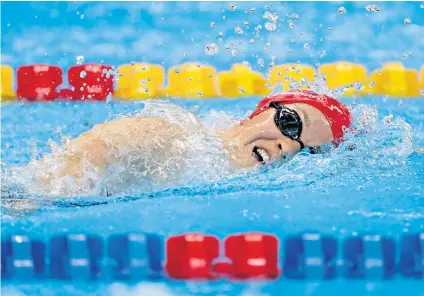  ??  ?? Good vibes: Ellie Simmonds, pictured above in Rio where she won a fifth Paralympic gold, says athletes are coping with the Covid protocols