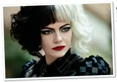  ??  ?? GLOBAL G STAR: S Emma Stone will w receive a payment every time Disney+ screens her new Cruella film. Left: In the first movie
