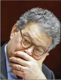  ?? ASSOCIATED PRESS ?? Allegation­s against Rep. John Conyers of Michigan (left) and Sen. Al Franken of Minnesota are part of the newest chapter in the hot-potato politics of sexual predation.