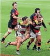  ?? GETTY IMAGES ?? Natalie Delamere in action against Canterbury, who Waikato will face again in next weekend’s Farah Palmer Cup semi-finals.