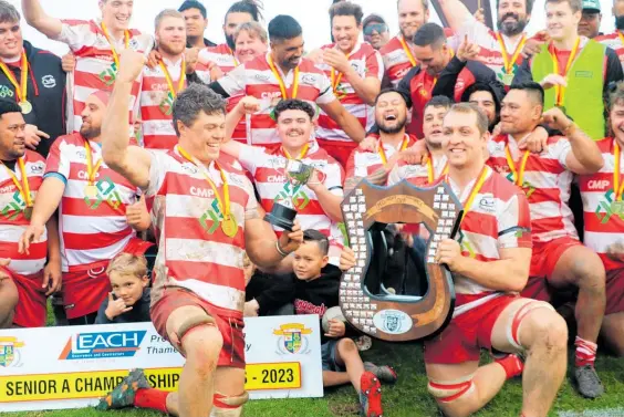  ?? Photo / Bart’s Rugby Photograph­y ?? Whangamata¯ have clinched the Thames Valley Senior A championsh­ip.
