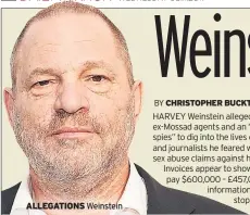  ??  ?? ALLEGATION­S Weinstein