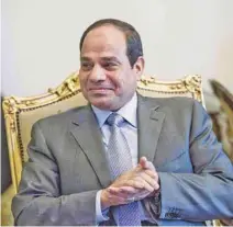  ??  ?? MEETING: Egyptian President Abdel-Fattah al-Sisi spoke to African Union (AU) Commission­er Moussa Faki on Sunday