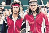  ?? CP PHOTO ?? Actors Shia LaBeouf, left, and Sverrir Gudnason are shown in a scene from the film “Borg/McEnroe.” The biopic will open the Toronto Internatio­nal Film Festival. Organizers made the announceme­nt on Monday, noting this will be the world premiere.